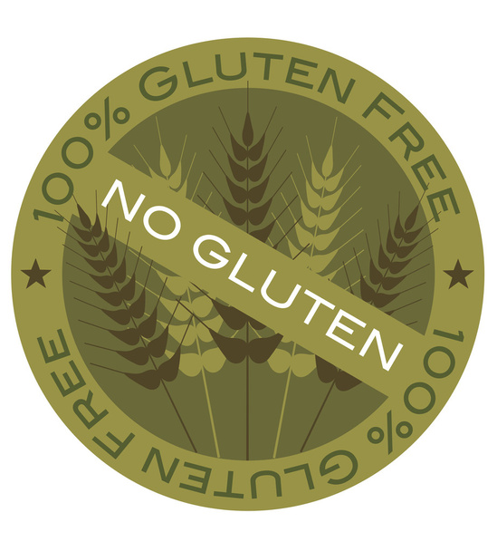 Búza szár 100 %-os glutén Free címke - Vektor, kép