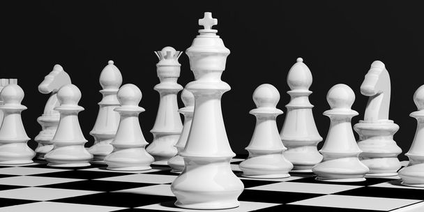 3D vykreslování šachy na šachovnici - Fotografie, Obrázek