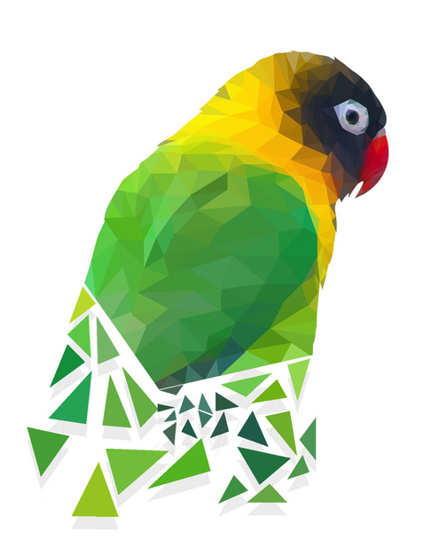 love bird polygon vector - Vector, Image
