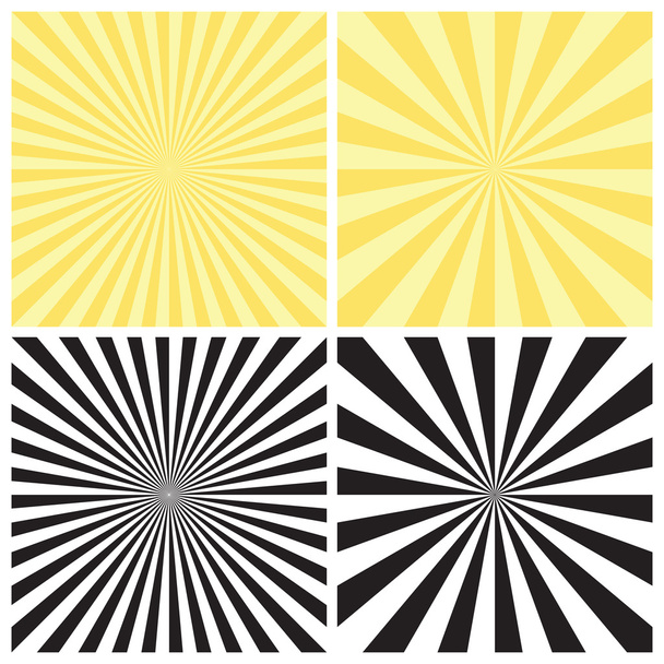 Set de fondos radiales Sunburst
 - Vector, imagen