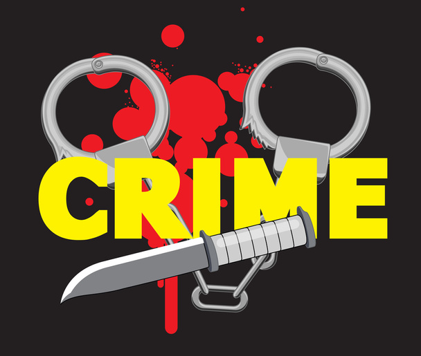 наручники з ножем і кров'ю
 - Вектор, зображення