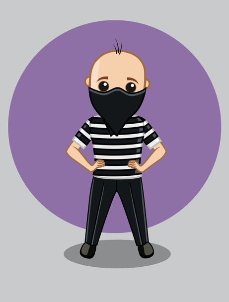 Masked Burglar Character - Vector, Image