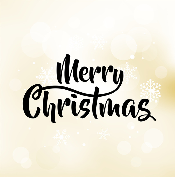 Merry Christmas greeting card, poster and banner with lettering - Vektor, obrázek