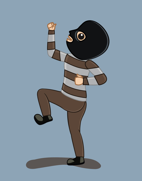 Κλέφτης τρέξιμο πόζα - Διάνυσμα, εικόνα
