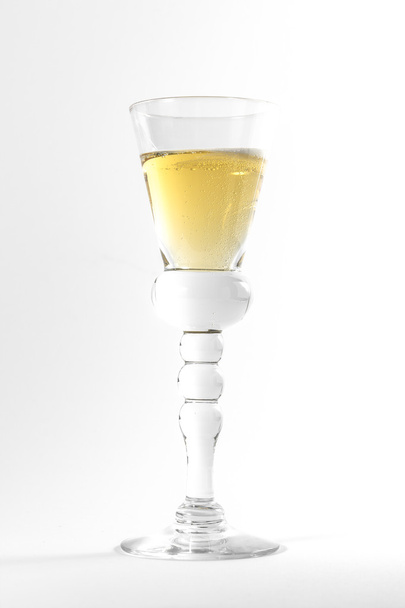 Single Shot Glass Wine Style Isolated White Background Triple Th - Foto, imagen