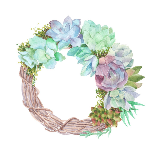 321_wreath of succulents - Fotó, kép