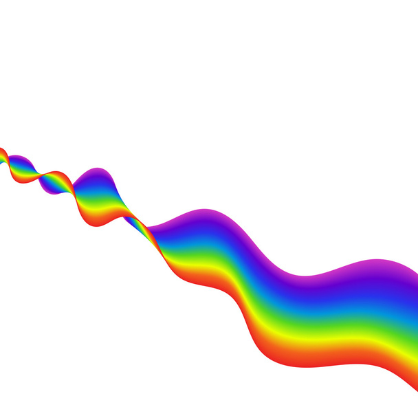 虹色鮮やかなストリップを抽象化/ウェーブ  - ベクター画像