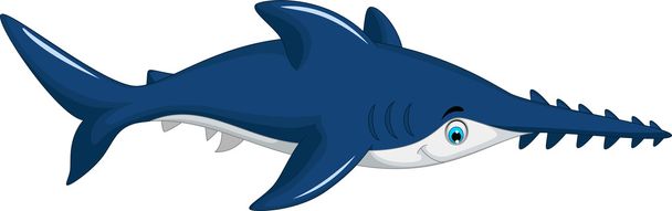 sevimli köpek balığı testere karikatür tasarım için - Fotoğraf, Görsel