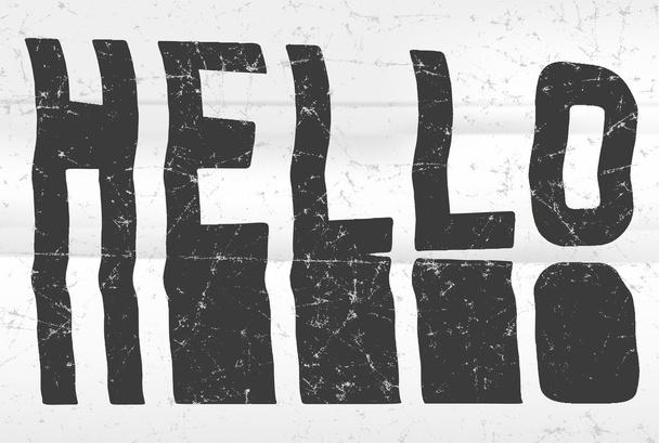 Aksaklık sanat tipografik poster Merhaba. Senin creat için performans kelime - Vektör, Görsel