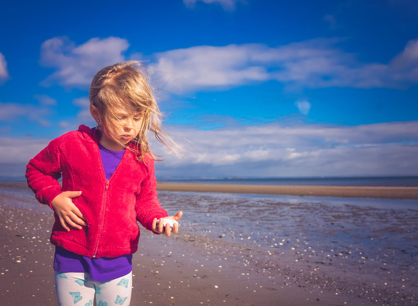 Little girl on the beach - Fotografie, Obrázek