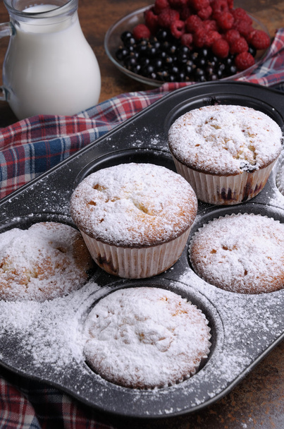 Muffins sugar powder - Photo, Image