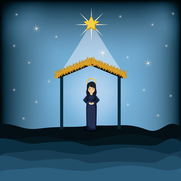 Santo María diseño de dibujos animados
 - Vector, Imagen