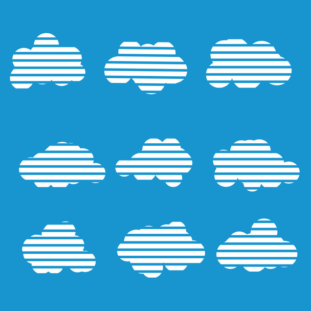 ベクトル雲のセット - ベクター画像