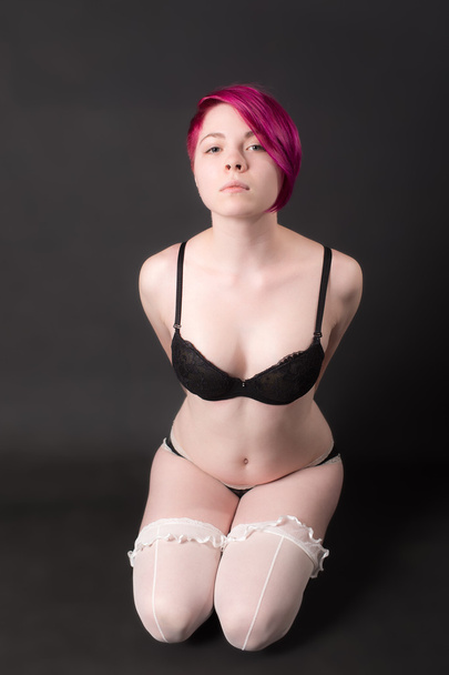 portrait of a girl in lingerie - Photo, Image