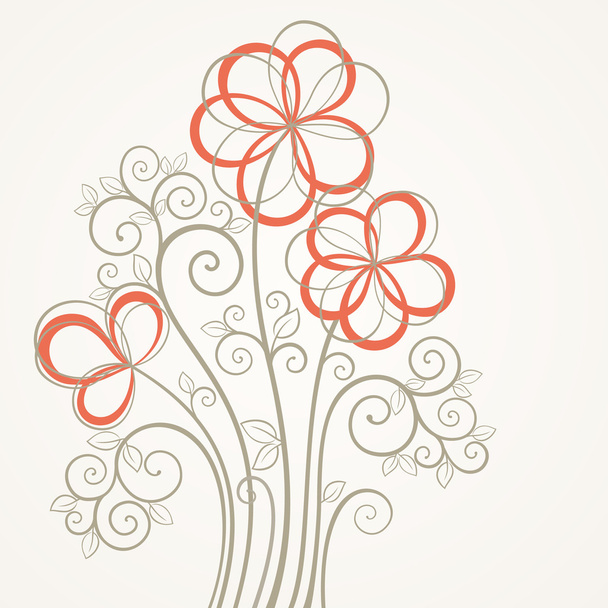 Cartão de flores abstrato
 - Vetor, Imagem