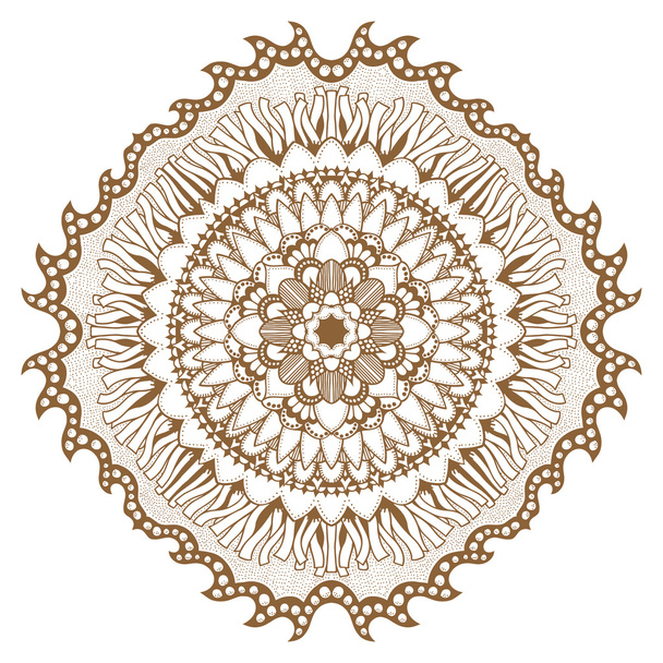 Circular floral ornament - Vector, imagen