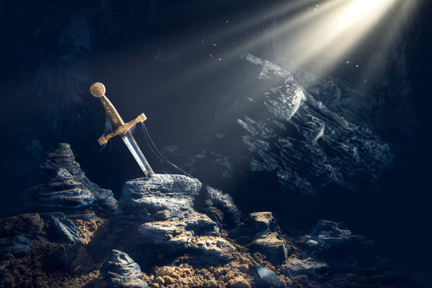 meč v kameni excalibur - Fotografie, Obrázek