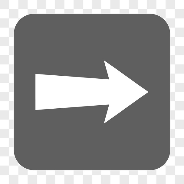 Arrow Right Rounded Square Button - Вектор,изображение