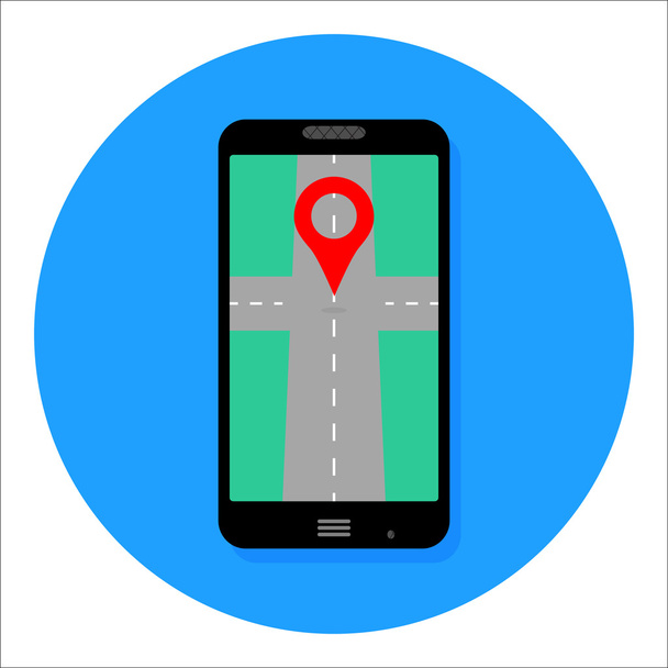 Icona dell'app GPS per smartphone
 - Vettoriali, immagini