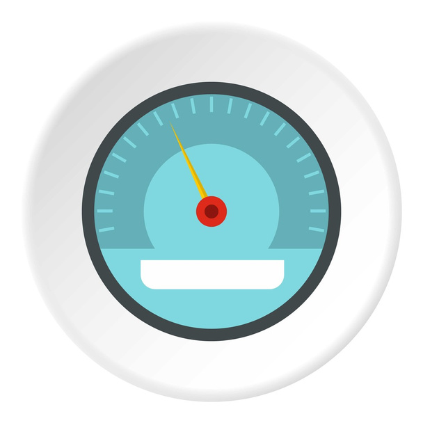 Electronic speedometer icon, flat style - Vetor, Imagem