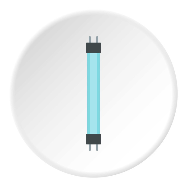 Fluorescent lamp icon, flat style - Vector, Imagen