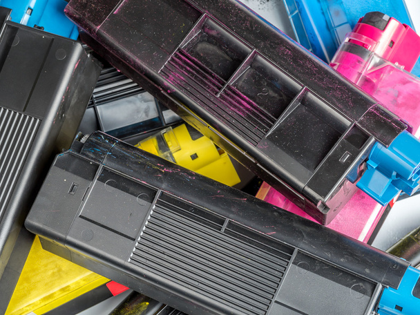 Color laser printer toner cartridges - Photo, Image