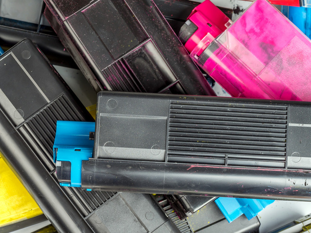Kleuren laserprinter toner cartridge - Foto, afbeelding