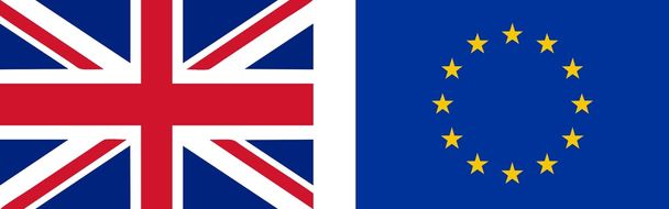 Σημαία του Uk και της ΕΕ - Διάνυσμα, εικόνα