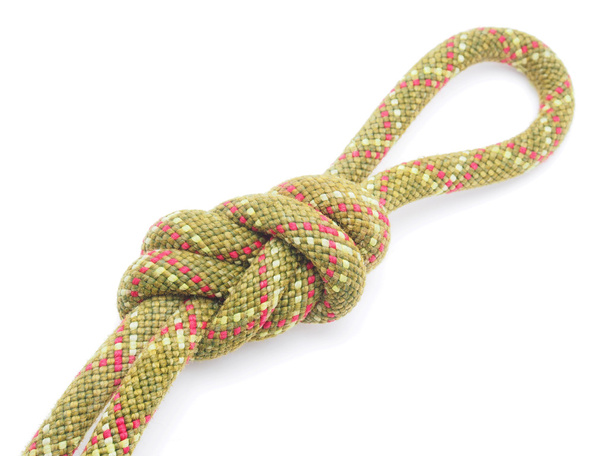 climbing rope on a white background - Foto, afbeelding