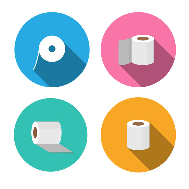 Tissue paper icons in flat style, vector - Vector, Image