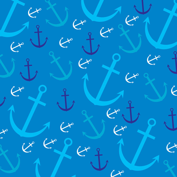 Seamless anchor pattern in vector format. - Διάνυσμα, εικόνα