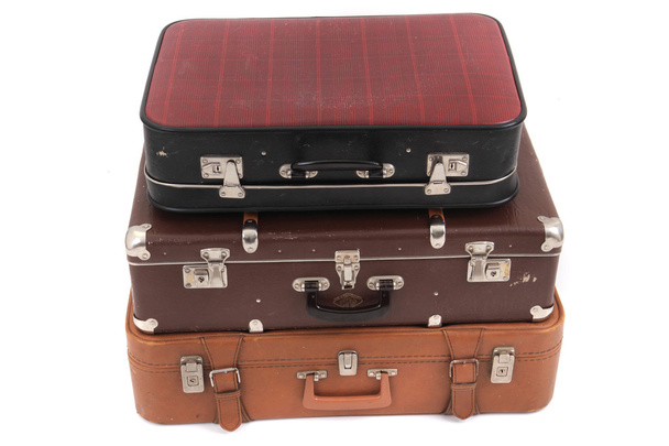 old suitcases isolated - Foto, Imagem