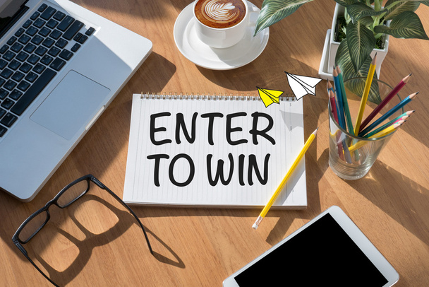 ENTER TO WIN  - Foto, afbeelding