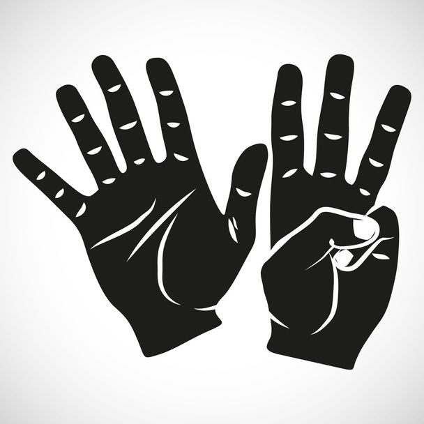 Icon Set Hand Eight - Vektor, Bild