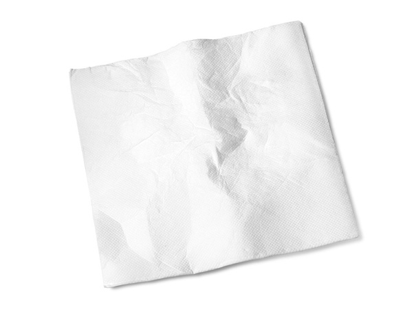 Papierserviette auf Weiß  - Foto, Bild