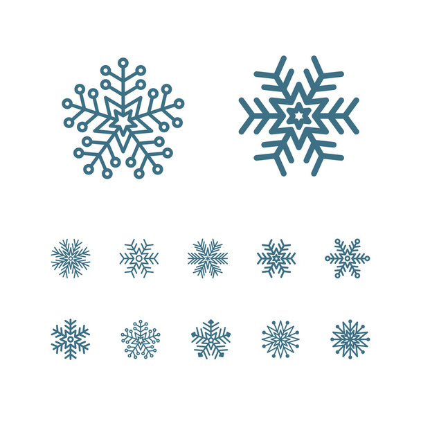 Collecte vectorielle de flocons de neige
 - Vecteur, image
