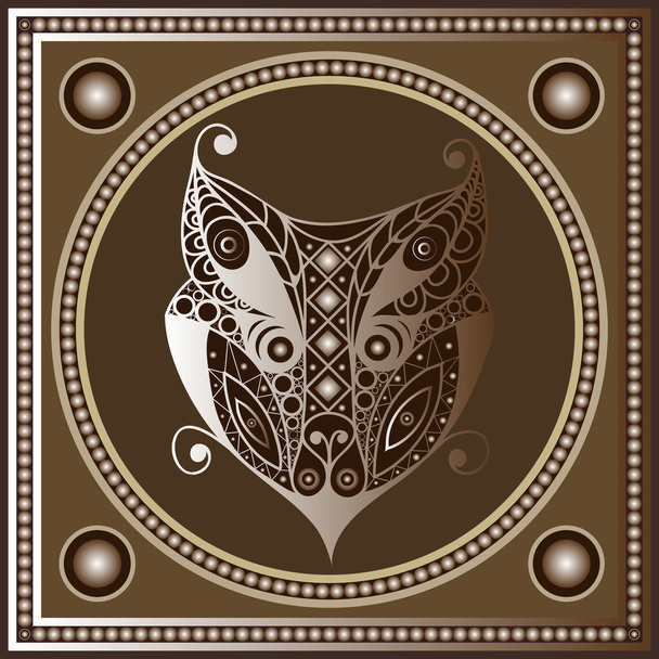 Ethnic Maya texture with a totem 16 - Vector, afbeelding