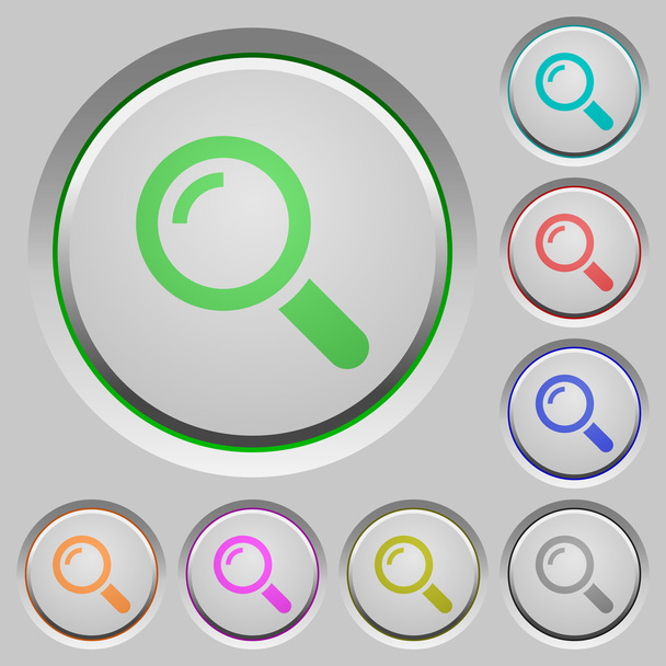 Magnifier push buttons - Vector, Image