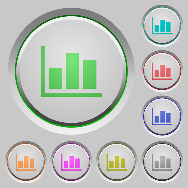 Statistics push buttons - Vector, Image