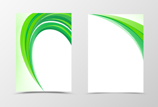 Design des grünen Flyers - Vektor, Bild