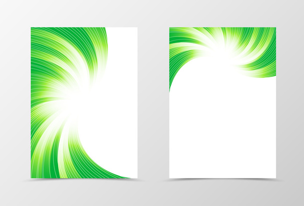 Flyer template swirl design - Vector, Imagen