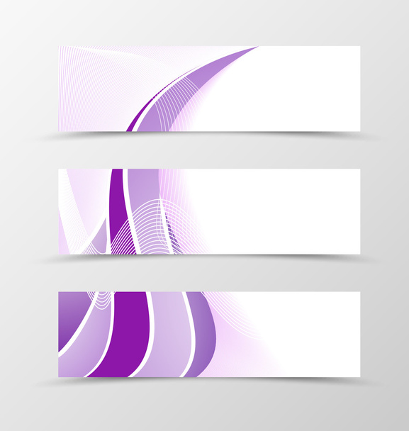 Set de banner de diseño liso
 - Vector, imagen