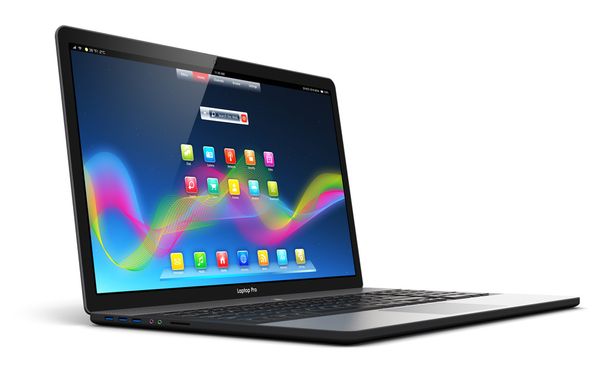 Modern laptop or notebook - Photo, Image