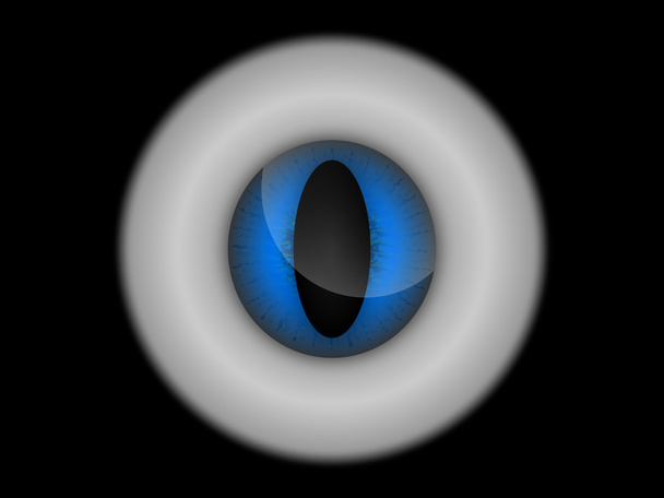 Blue snake eye - Vector, Image