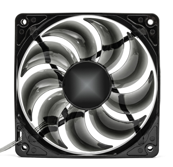 Комп'ютерний вентилятор, ізольований на білому тлі
 - Фото, зображення