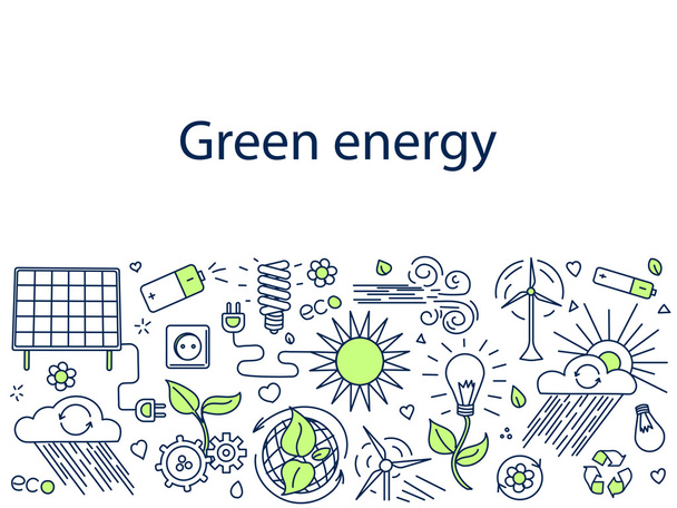 Illustrazione vettore banner energia verde
 - Vettoriali, immagini