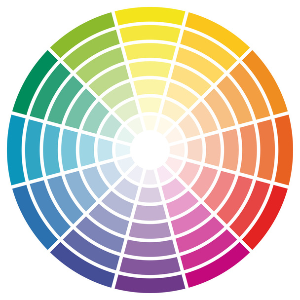 τροχός χρωμάτων με δώδεκα χρώματα - Διάνυσμα, εικόνα