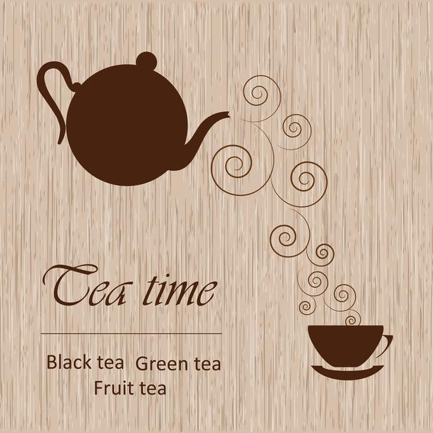 Tea time template - Vettoriali, immagini