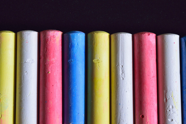 Background texture colorful chalks - Photo, Image