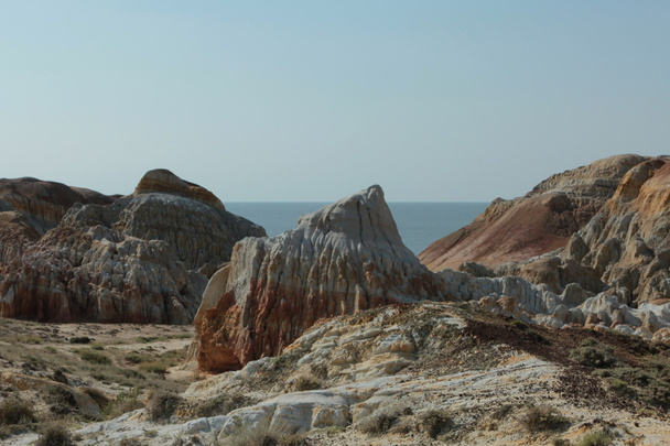 Природи сільської місцевості lclay, кольорові глини, глиняна гори, Shekelmes, Zaisan - Фото, зображення